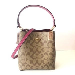 Coach Small Town Bucket Bag Signature Violet Purse